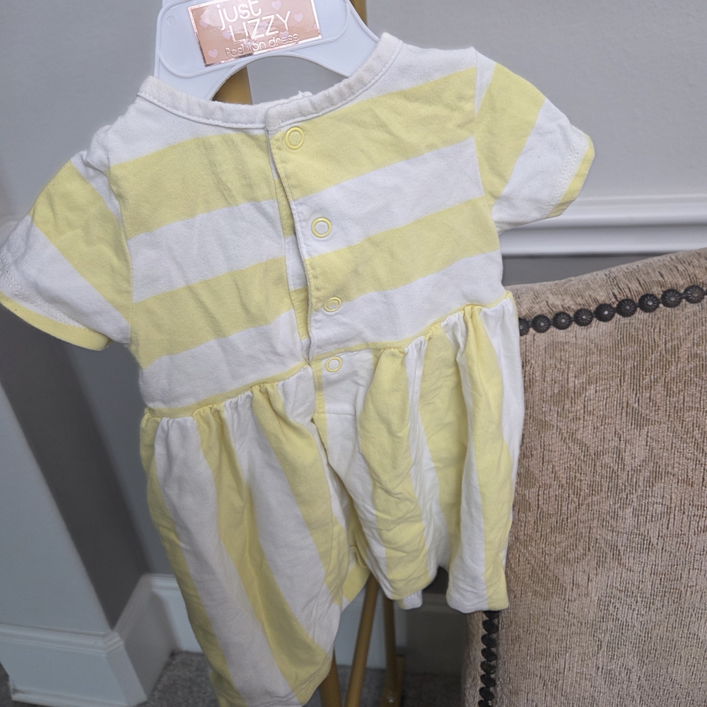 Carter's Yellow and White Baby Romper